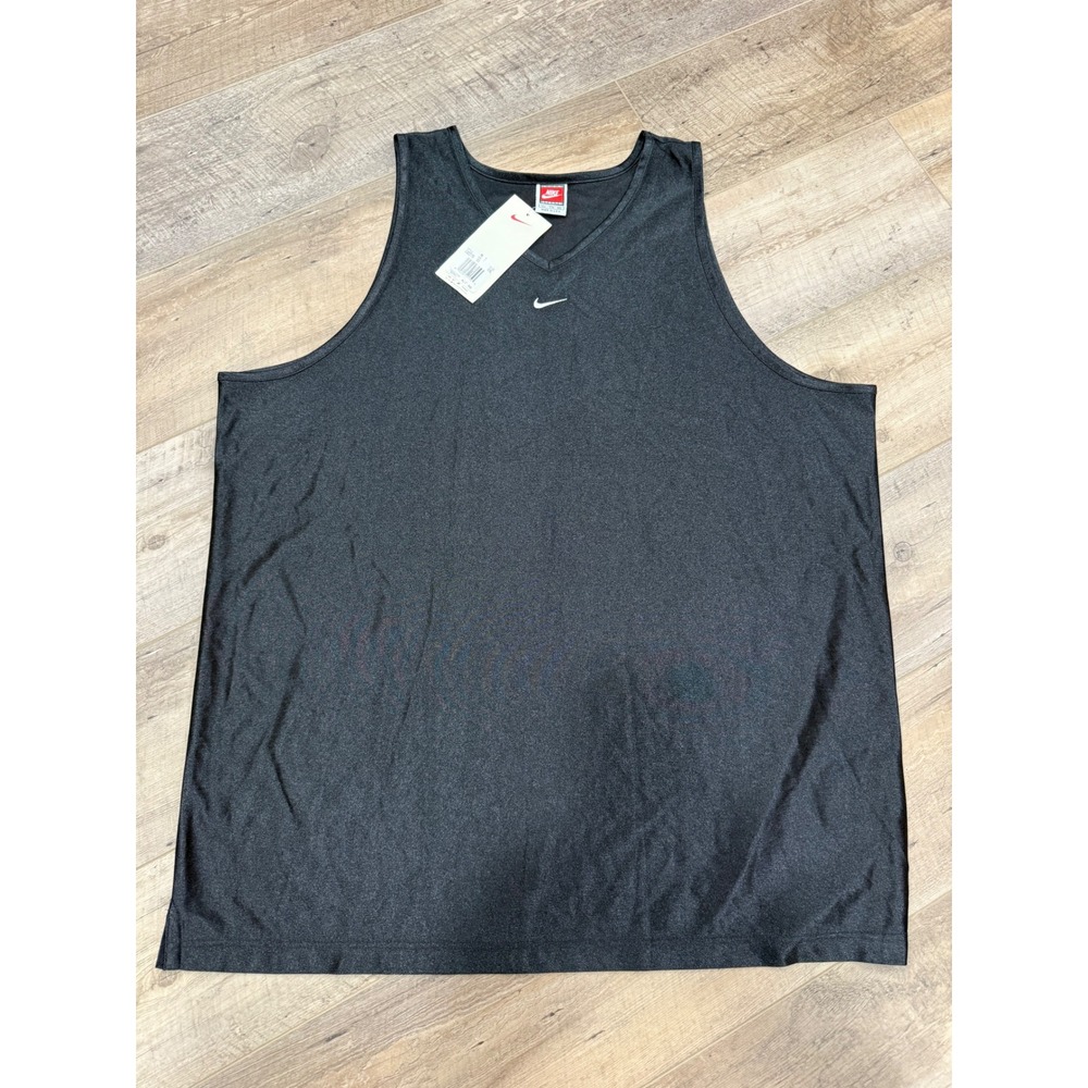 Vintage Dazzle Nike Team Mens XXL Black Jersey Tank Sleeveless Shirt USA In Made